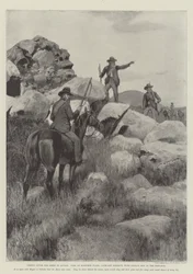 Waarschijnlijk Dekking voor Boeren in Actie, Uitzicht op Bontibok Flats, Cathcart District, met Giaka